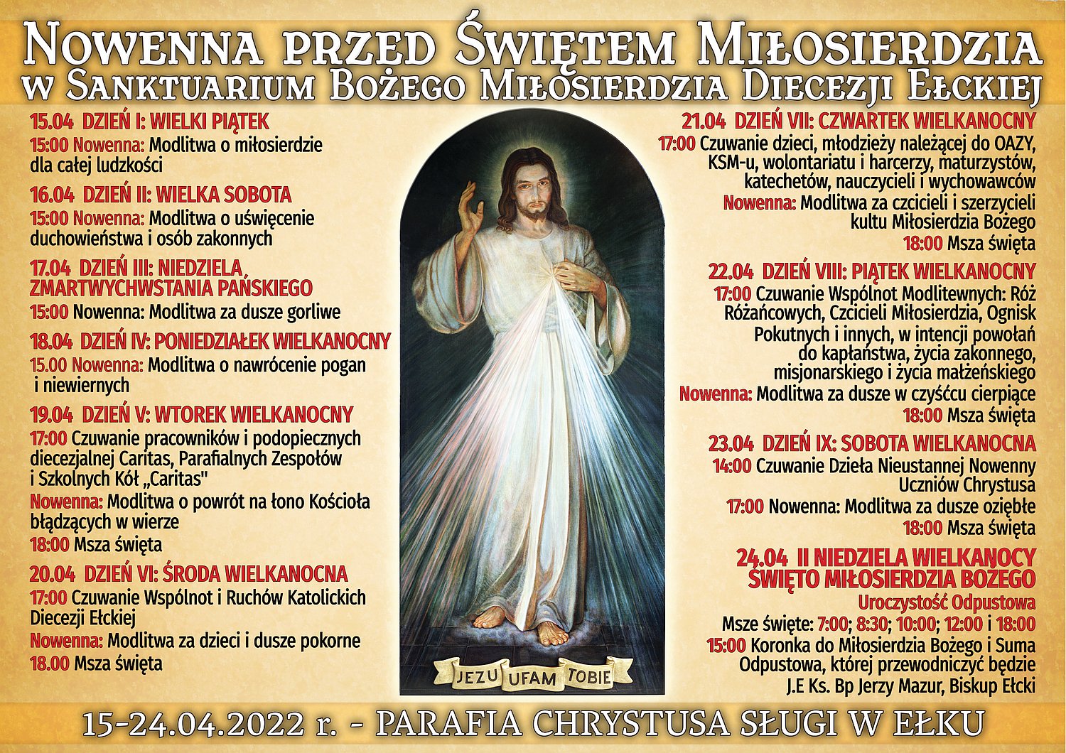 Zaproszenie na Dzień Skupienia 23.04.2022