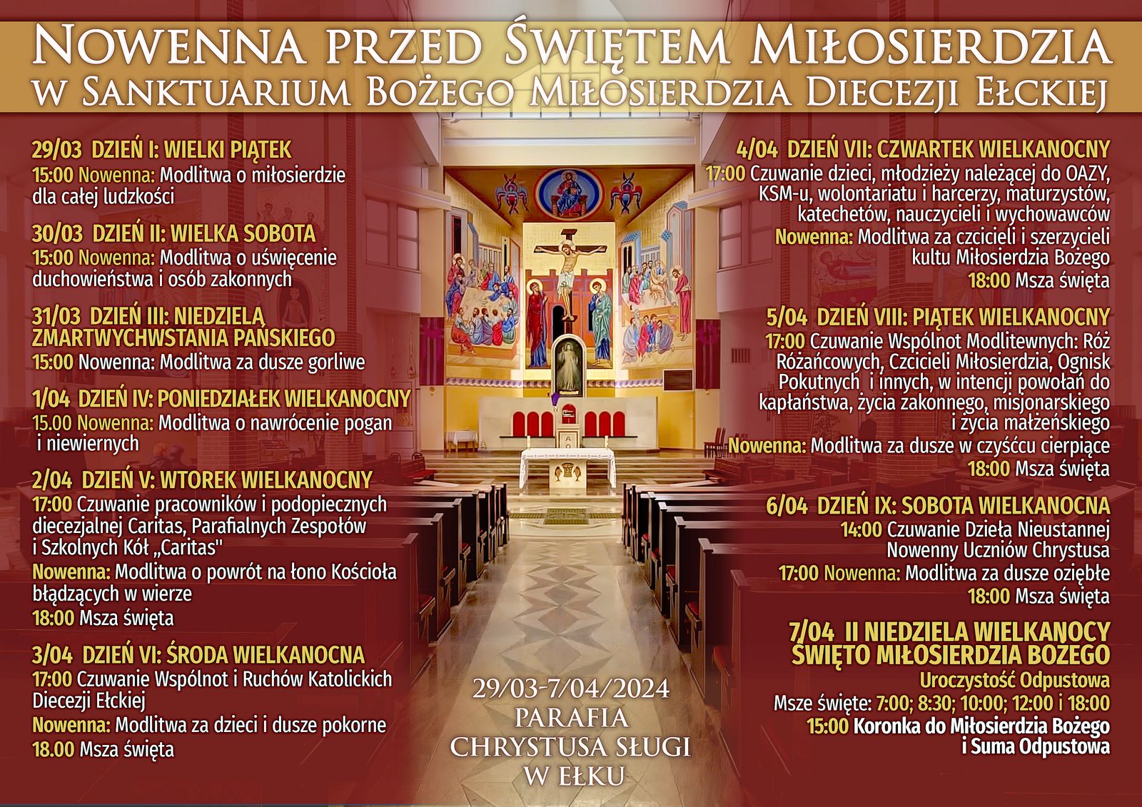 Nowenna przed Świętem Miłosierdzia Bożego 2024