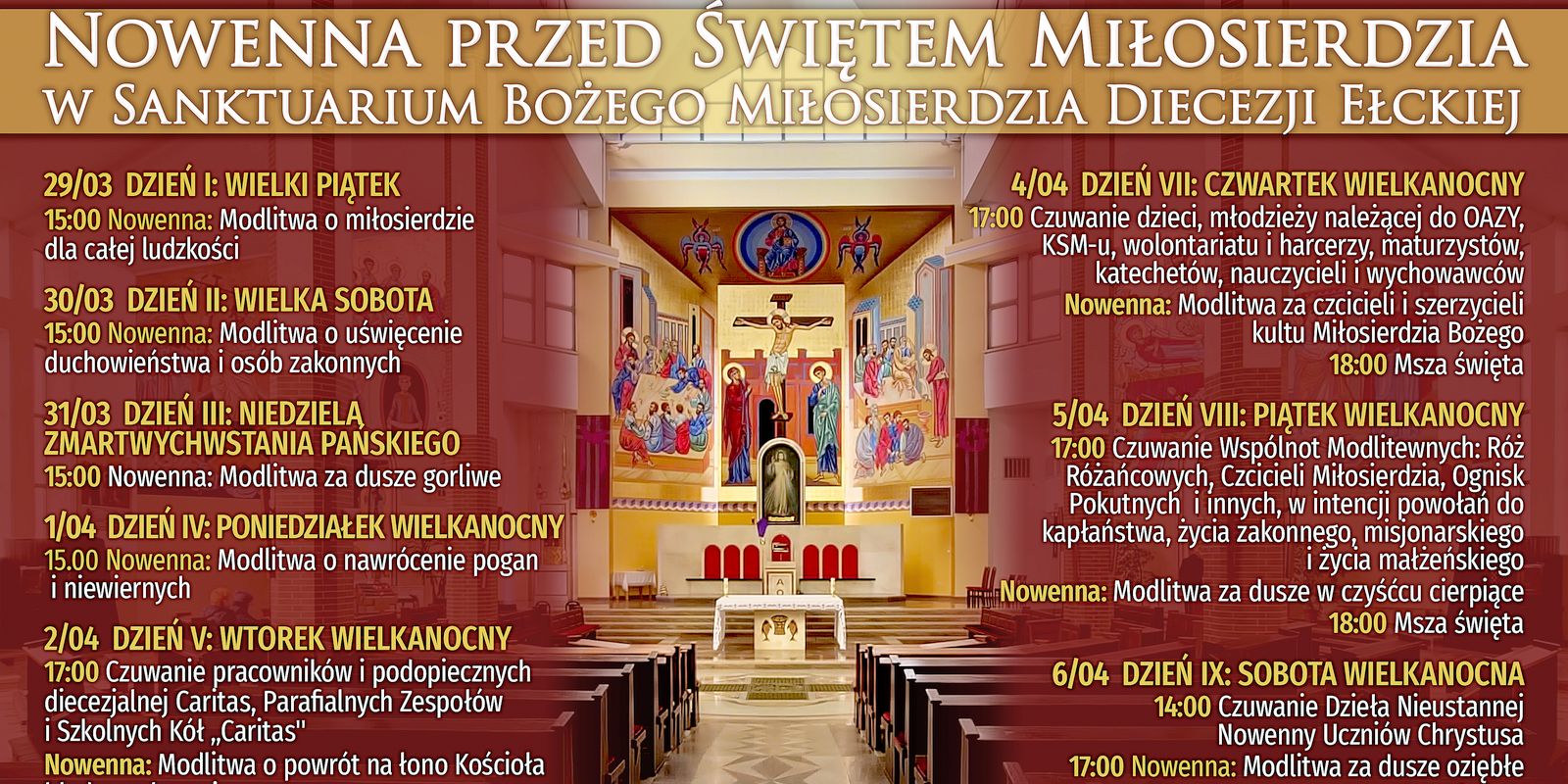Nowenna przed Świętem Miłosierdzia Bożego 2024